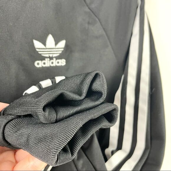 ADIDAS Originals Black Trefoil Zip Jacket Medium - Picture 5 of 8